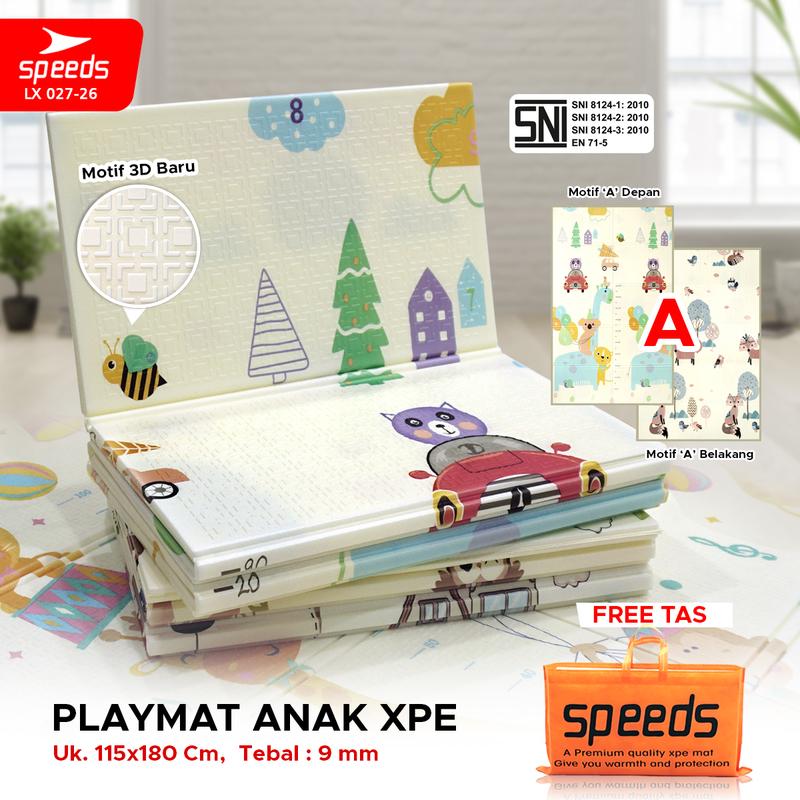 SPEEDS SNI Karpet Lipat Playmat Bayi 115x180cm 9mm Tikar Portable Folding Matras 027-26-A 1