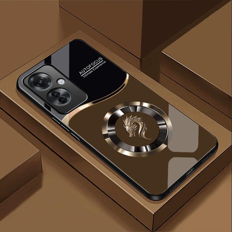 Ốp Lưng cho OPPO RENO11 F 5G Mặt kính cường lực, cao cấp Họa tiết FOCUS RỒNG