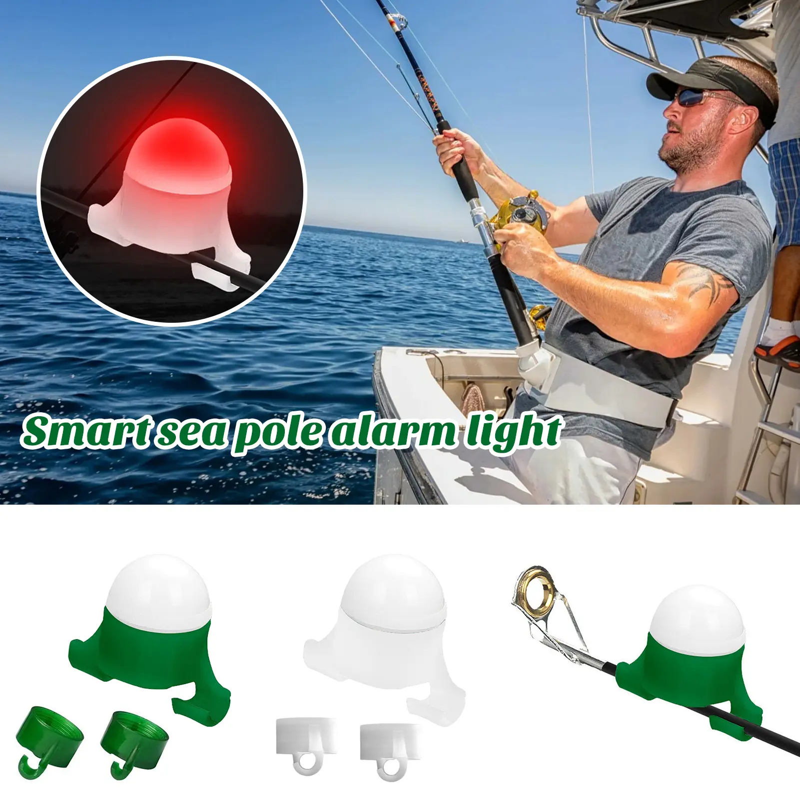 Night Fishing Alarm Light Super Bright Sensitive Easy Installation Fishing Bite Alarm Smart Reminder Light Fishing Accessories