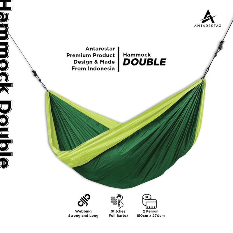 ANTARESTAR Official Hammock  Gunung Double Warna Cakrabuana  Camping outdoor  ayunan Antarestar Charger Teropong 4
