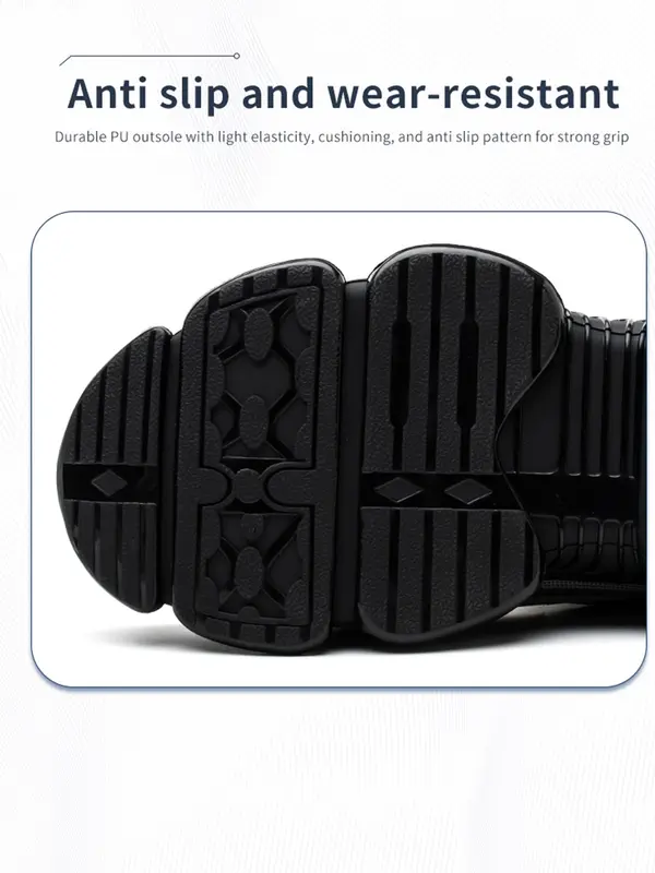 Men's Lace Up Low Top Anti Piercing & Anti Smashing Safety Shoes with Rotating Button, Casual Contrast Mesh Work Shoes, Contrast Mesh Footwear for Outdoor Closed Boy Walking Shoes Comfort Nail Bathroom 1