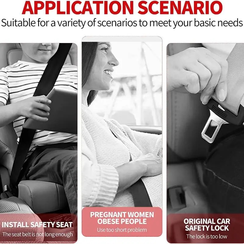 Car Seat Belt Extension Button, Universal Car Seat Belt Extension Button, Auto Seat Belt Extension Button, Suitable for Most Models, Car Accessories 3