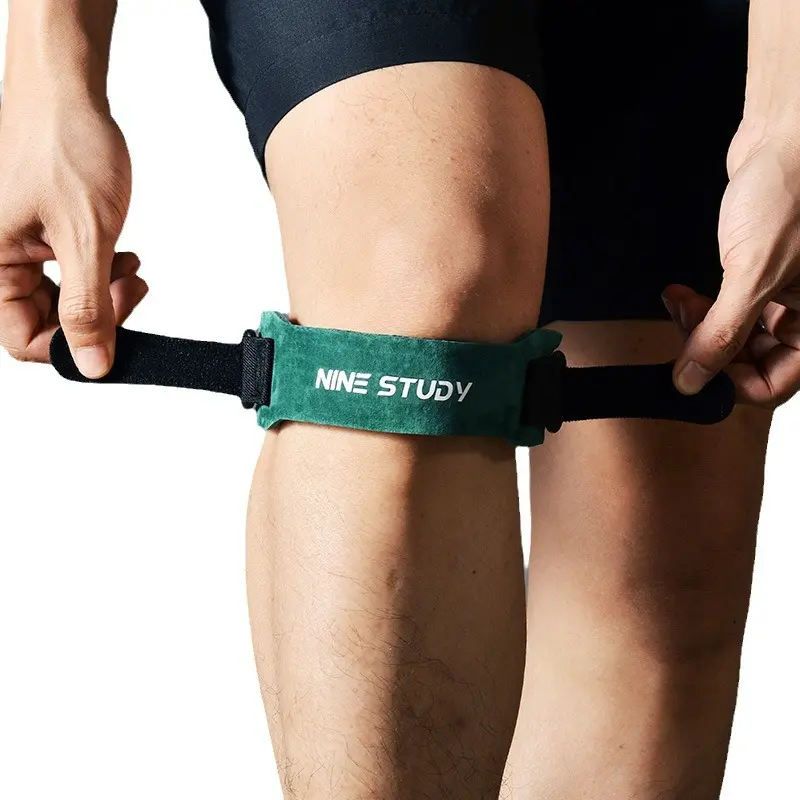 Bảo vệ đầu gối, dành cho nam và nữ, dây đeo Patella bằng da, để bảo vệ thể thao 8