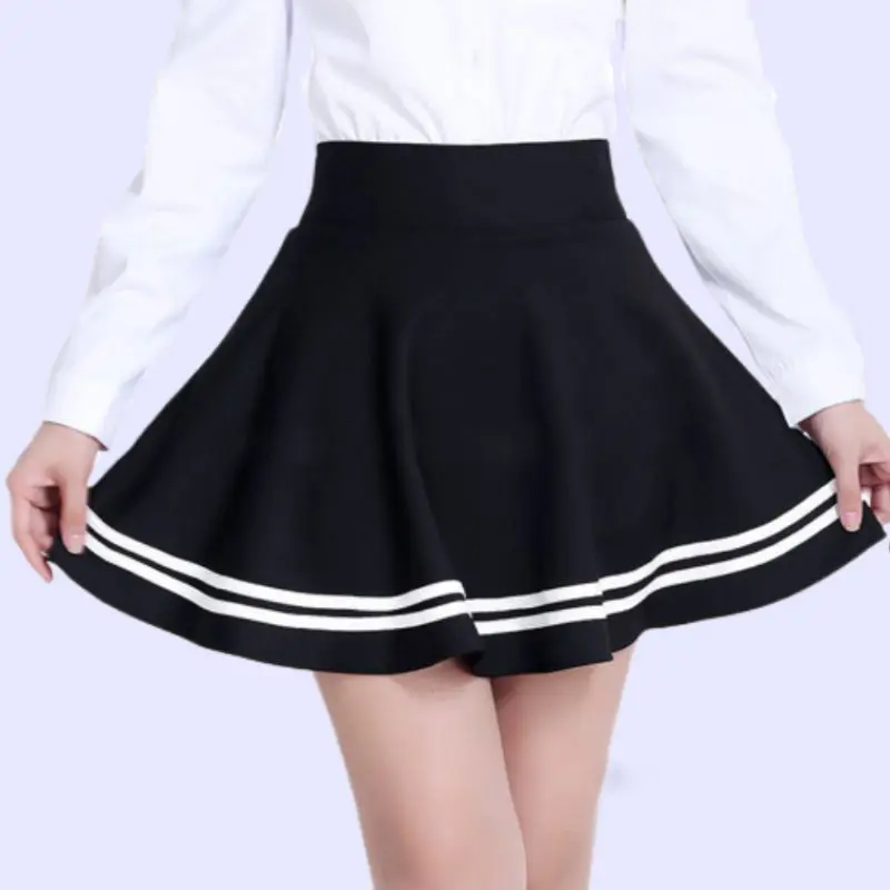 korean style rok wanita list putih terbaru jumbo rok mini olahraga rok zumba rok senam zumba rok wanita jumbo list rok korea Sport Nyaman Sport Wanita 1