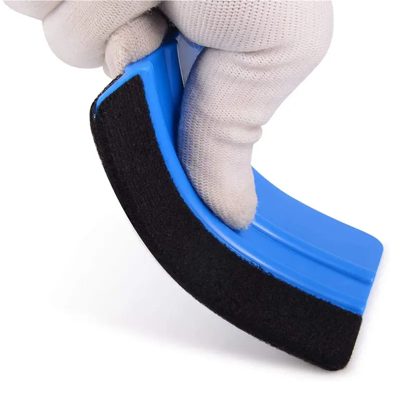 Felt Squeegee cho Vinyl, Nhựa Felt Edge Vinyl Squeegee, Đồ họa Decal Scraper Công cụ ứng dụng, Window Tint Squeegee với vải đen Felt Edge (Xanh Biển) 3