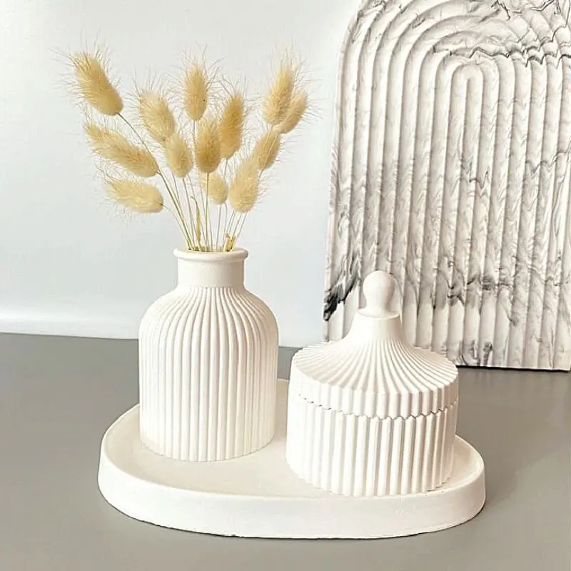 Vas Bunga Aesthetic / Vase Nordic Home Decor / Pot Semen Hiasan Dekorasi Estetik / Properti Foto Konten Video Estetik Plastik