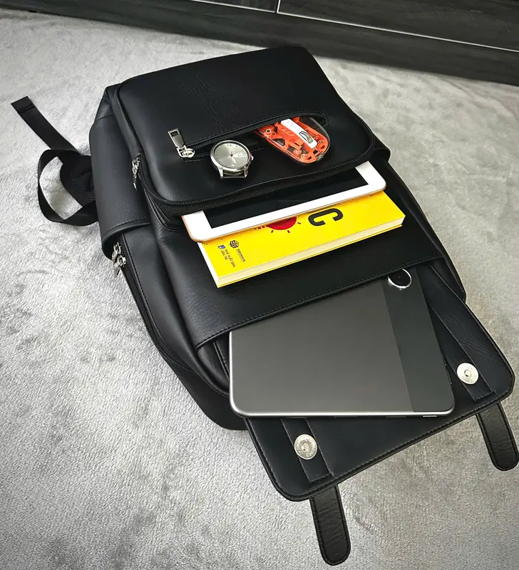 Balo DA PU Chống Thấm Nước Đựng Laptop 15.6 Inch Siêu Bền 2NUT - Backpack, Đeo Vai Bag 3