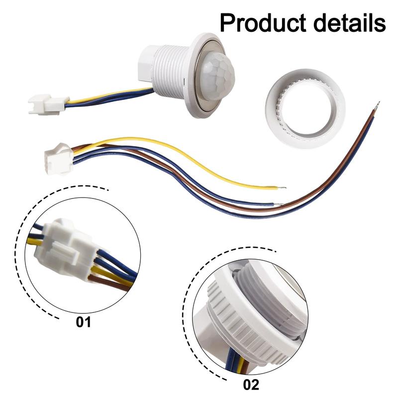 1Pcs  Adjustable PIR Detector Infrared Motion Sensor Switch AC110-240V 6