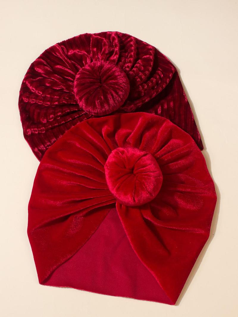 Product Introduction of Solid Color Baby Hat, Cute Soft Donut Decor Hair, Baby's Warm Tire Cap, Newborn Infant Kids Hat for Daily Wear 4