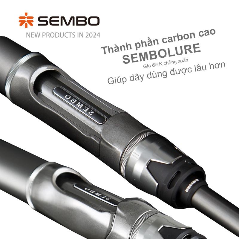 SEMBOLURE Cần câu lure HỒNG QUANG PRO cần 3 khúc carbon cao siêu nhẹ câu lóc chẽm cần câu cá fishing