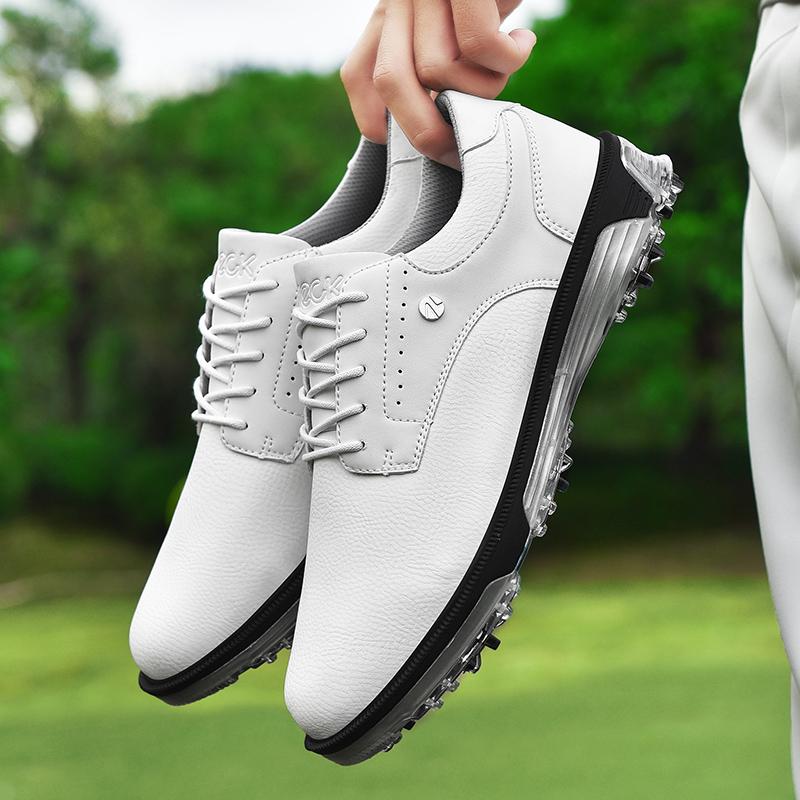 Plus Size Golf Shoes for Men Breathable Nail Resistant Non slip Lace up Sports Shoes 6