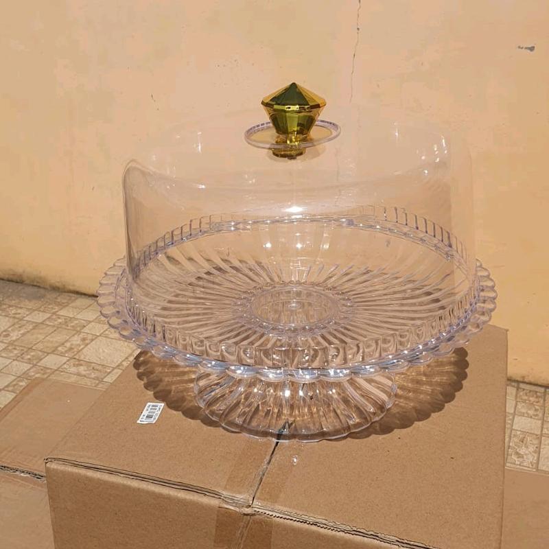 Jual Murah Tempat Kue Bulat Cantik Golden Lemon Acrylic Plastik Kitchenware 8