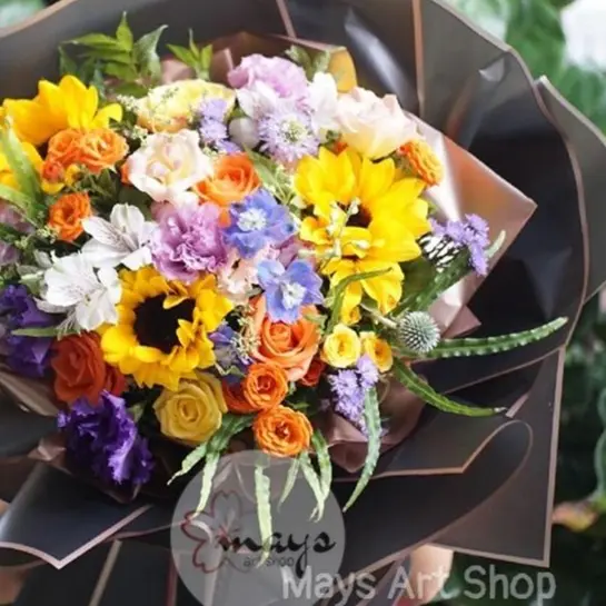 [5 Lembar] Kertas Flower Wrapping - Flower Wrap Paper Cellophane Set Isi 5 Bungkus Bucket Buket Bunga Polos Gold List Bouquet Korea Style 58 x 58 cm Murah Frame Plastik 3