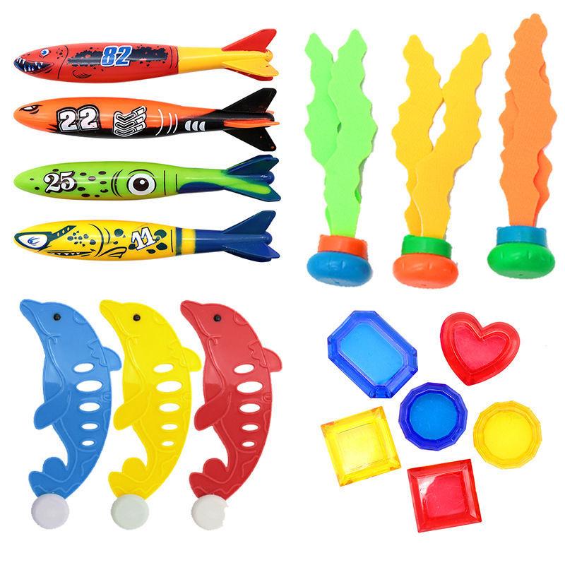 Swimming Pool Toys Underwater Torpedo Throwing Swimming Pool Shallow Water Bottom Breathing Practice Bathing Toys 7