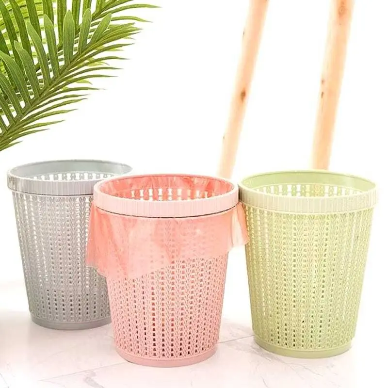ISI (2 PCS )Tempat Sampah Plastik Gratis 2 Rol kantung Plastik Sampah/ Kotak Sampah / Tong Sampah Biru Hijau Pink 5