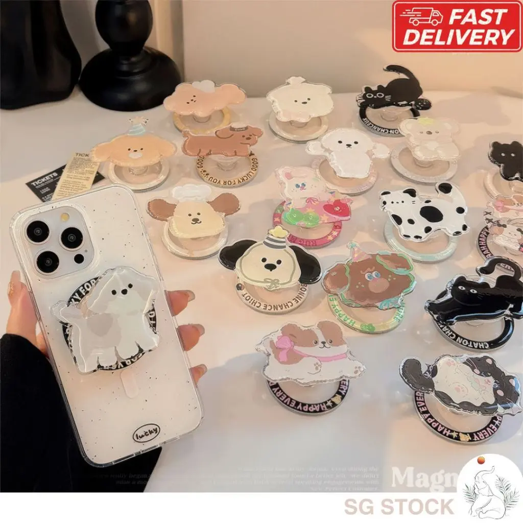 [SG] Good Quality Phone Stand Magnetic Stand Cat Dog Cute Magnetic MagSafe Phone Stand Strong Adhesion