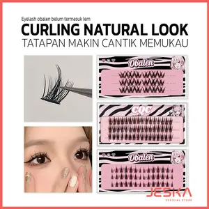 Bulu mata palsu lentik ringan belum termasuk lem pasang sendiri eyelash obalen anime natural korean Latina look atas Bawah extension beauty lembut perhelai
