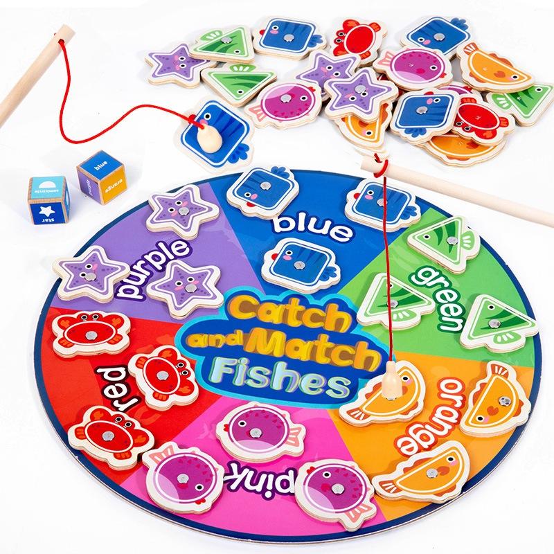 Catch and Match Magnetic Fishing Game – Colour & Shape Matching ...