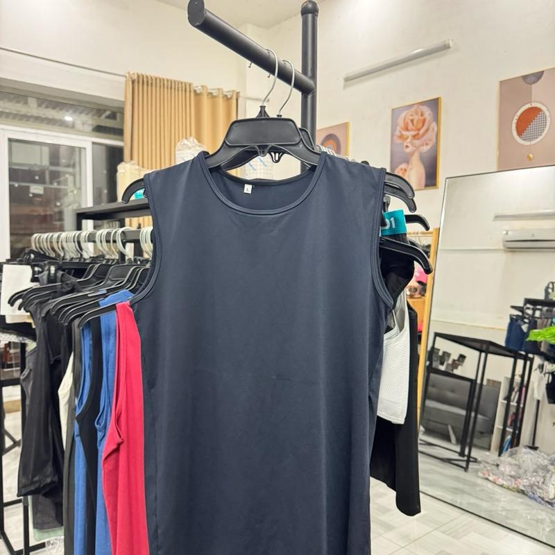 Combo 3  Áo thun tanktop nam cổ tròn vải nhẹ thoáng mát Cổ Tròn - Menswear