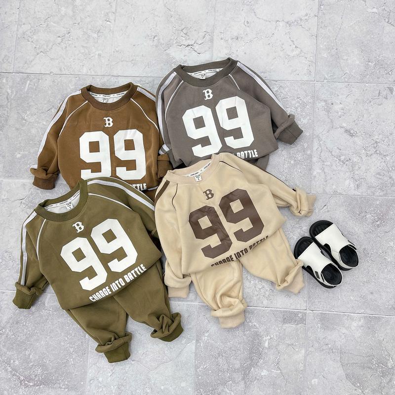 Bộ Quần Áo Nỉ Thu Đông Số 99 và 77 Bốn Màu Cho Bé Trai Từ 9-24kg[Shop Linh Kids 88]