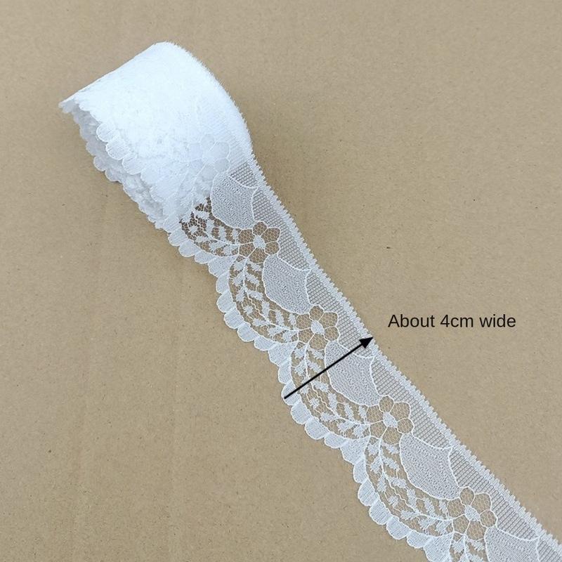 Chất Liệu Đóng Gói Ren Trắng, Hàng Mới Về, Thêu, Ruy Băng May Ren Tự Làm, Thích Hợp Để Đồ Trang Trí Đám Cưới 2