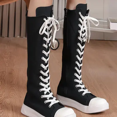 Selected Black Knee High Converse TikTok Shop