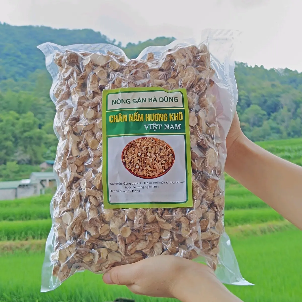 Chân Nấm Hương Khô Việt Nam túi 500g