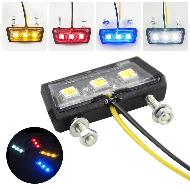 Product Introduction of DE Universal 12V Motorcycle License Plate LED light Waterproof Motorcycle License Light Rear Tail Lamp Indicators Motorbike Parts #448653 17