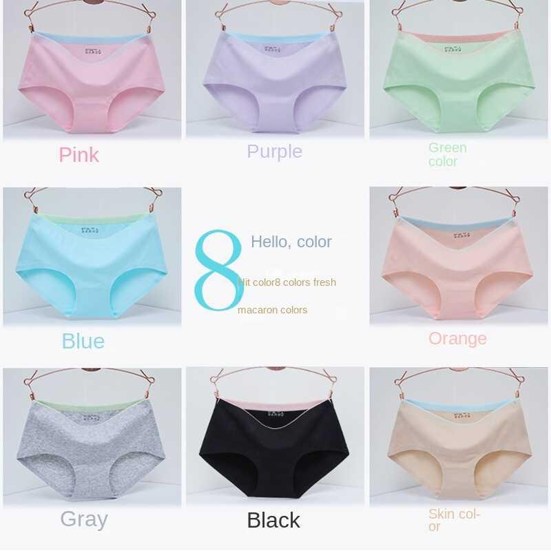 Product Introduction of Pure cotton seamless mid waist antibacterial sexy women's panties 4