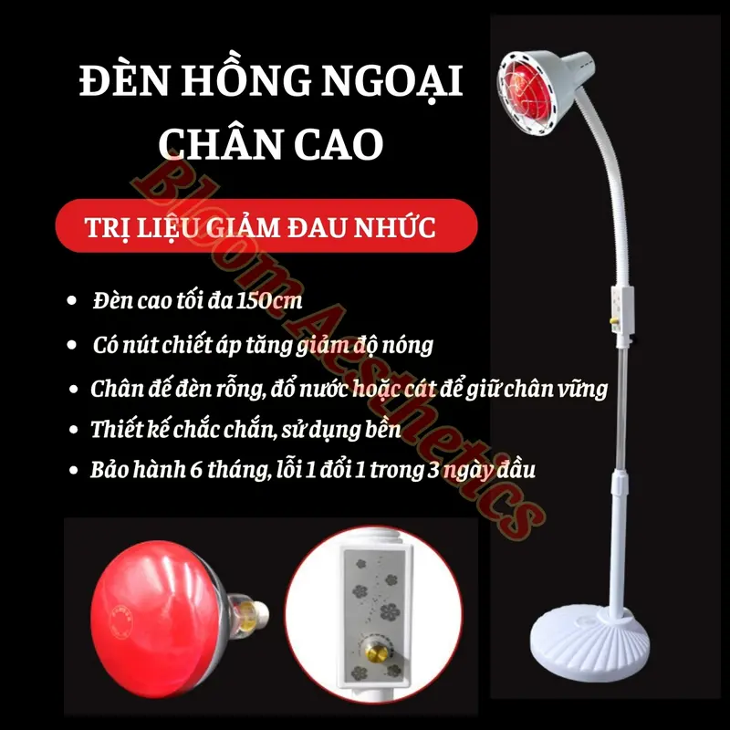 Đèn hồng ngoại chân cao dùng trong spa | Đèn hồng ngoại trị liệu 3