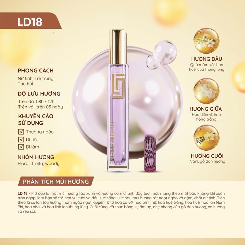 LD18 Nước Hoa Nữ PA.RIS HILTON 12ml - LD PERFUME OIL Thơm lâu, Tinh Tế, CHUẨN hương nước hoa Pháp Cosmetic