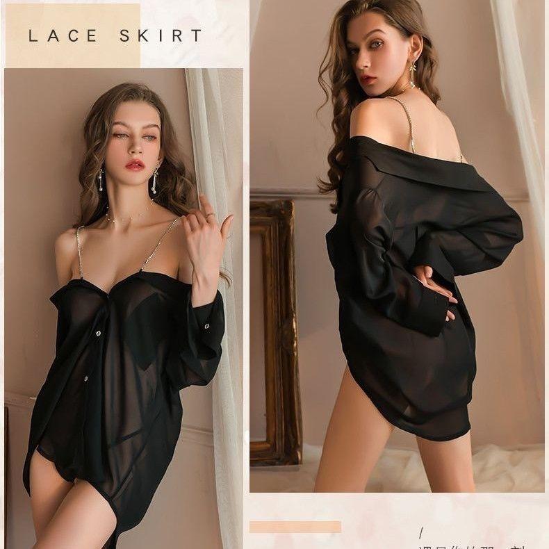 Product Introduction of Đồ Ngủ Gợi Cảm, Phong Cách Dễ Thương Và Gợi Cảm, Bộ Sưu Tập Mùa Hè, Chất Liệu Ren Và Lụa Lạnh Mỏng, Cảm Giác Cao Cấp, Thích Hợp Để Lãng Phóng, Váy Ngủ Không Lấy Đi, Thích Hợp Cho Phòng Riêng Tư, Năm 2025 9