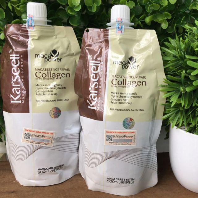 Combo 1-3 Bịch Kem Ủ Tóc Dưỡng Tóc Tại Nhà Karseell Keratin Macca Power Dung Tích 500Ml Collagen Women Nữ Chăm Sóc Tóc 6