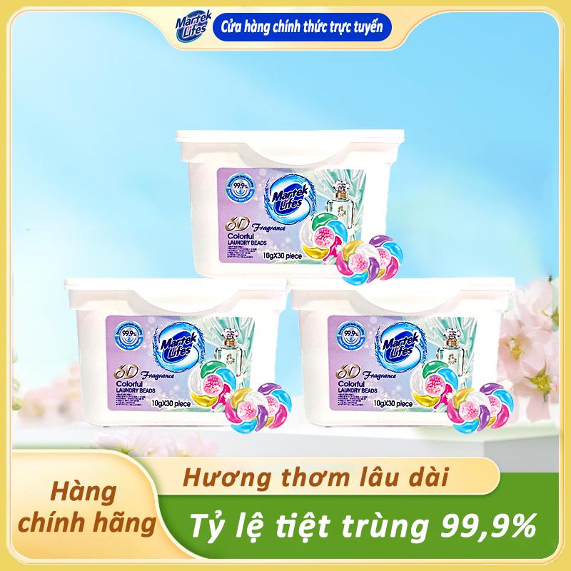 Marteklifes Viên giặt xả 6 trong 1 lưu hương dài lâu, siêu sạch tiện lợi