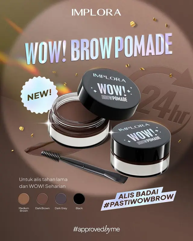 Implora Wow Brow Pomade 24hr Waterproof Eyebrow Alis Pensil 0