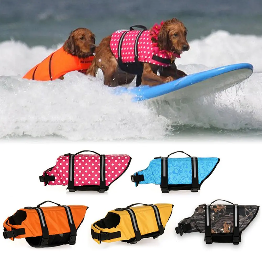 Dog Life Jacket Vests Outdoor Pet Dog Cloth Float Puppy Rescue Swimming Wear Safety Clothes Vest Life Vest For Dogs #316712