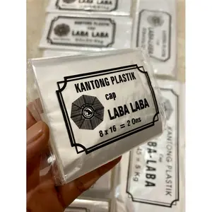 Kantong Plastik PP Bening uk 8x16. Plastik Laba Laba 2 Ons.