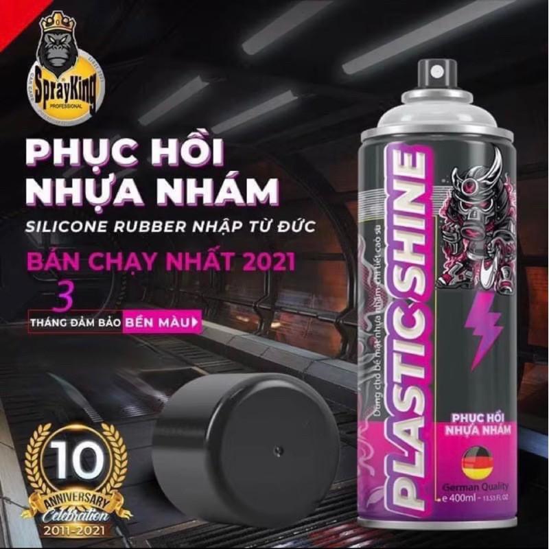  Chai Xịt Phục Hồi Dưỡng Nhựa Nhám Sprayking Plastic Shine 400ml 