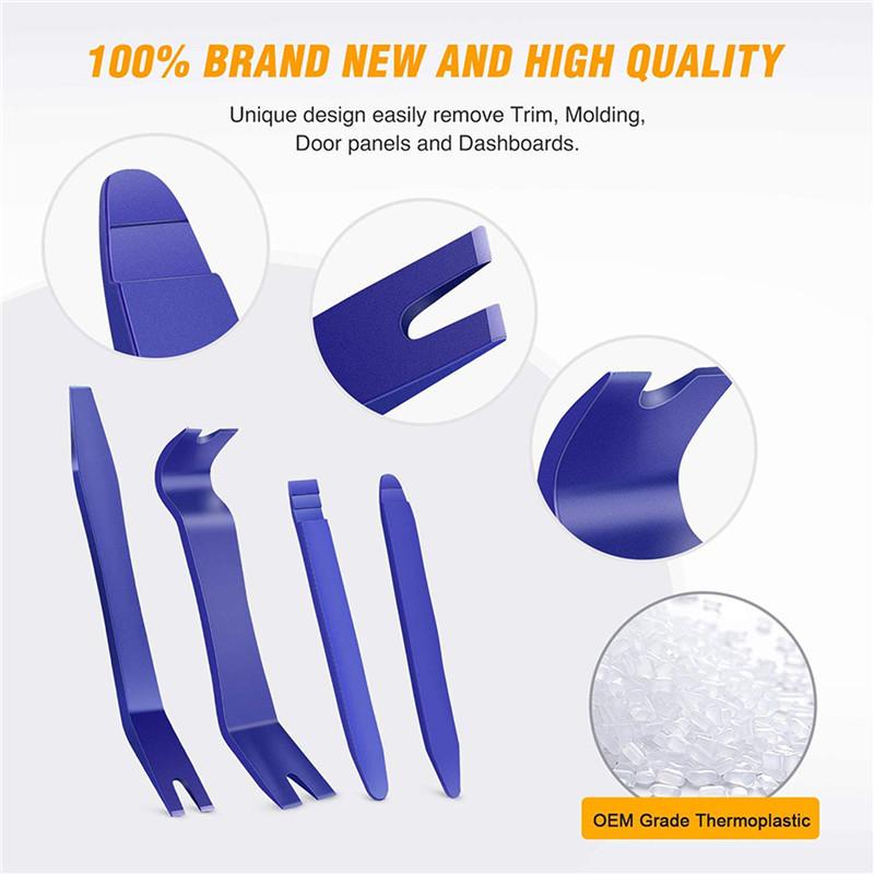 Product Introduction of 5Pcs/13Pcs Portable Car Panel Removal Tool Kit Nail Puller Radio Audio Door Pry Repair Clip Trim Dash Removal Installer Hand Tool 13