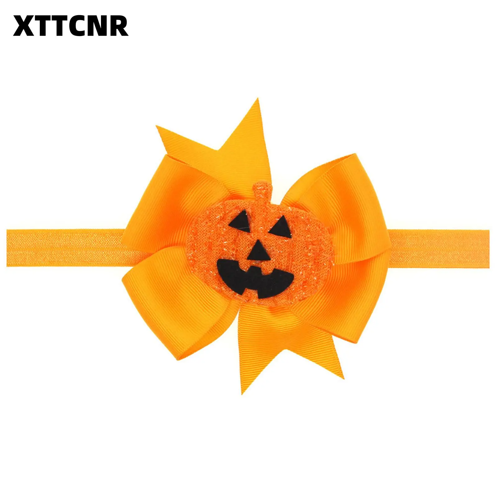 Halloween Pumpkin Headbands Bow Hair Bands Accessories for Baby Girls