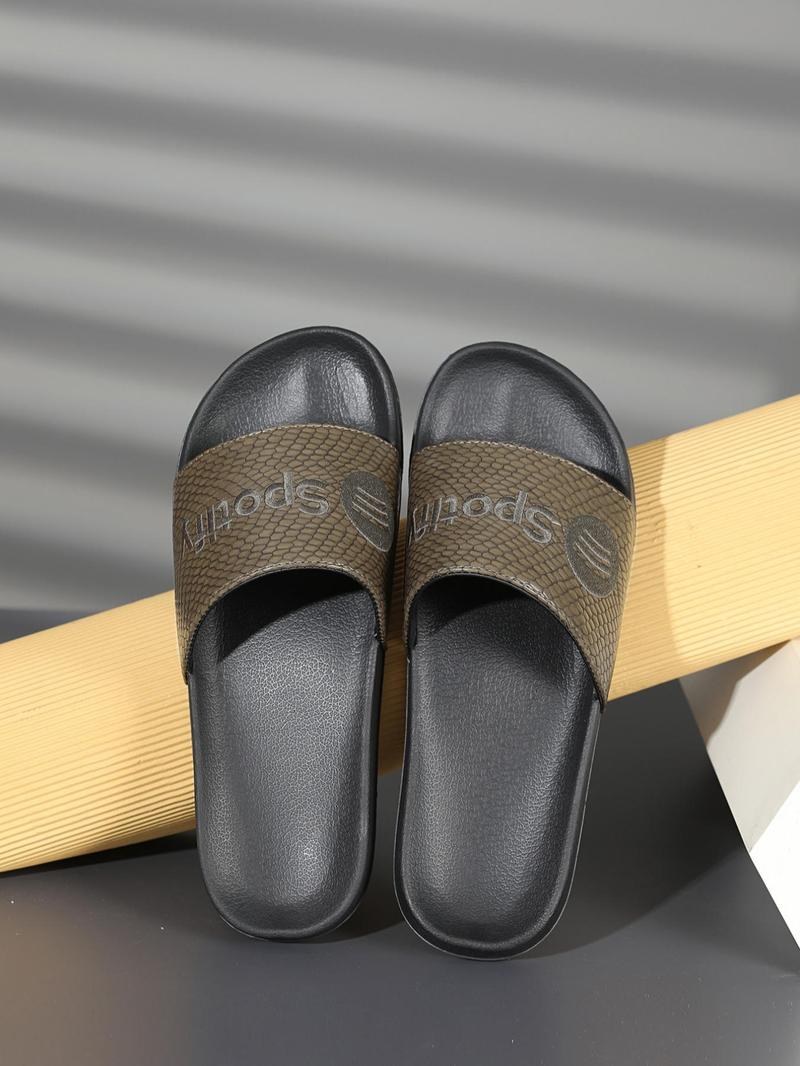 Product Introduction of Men's Geometric Pattern Slides, Casual Comfortable Breathable Non-slip Slippers for Indoor & Outdoor Wear, Fashionable Slides for Daily Wear, Walking Shoes 4