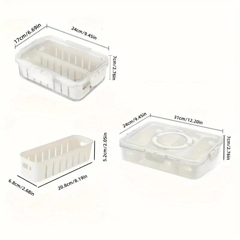 Clear Food Storage Box, 1 Count Modern Durable Food Storage Container with Lid, Food Storage Organizer for Home Kitchen 1