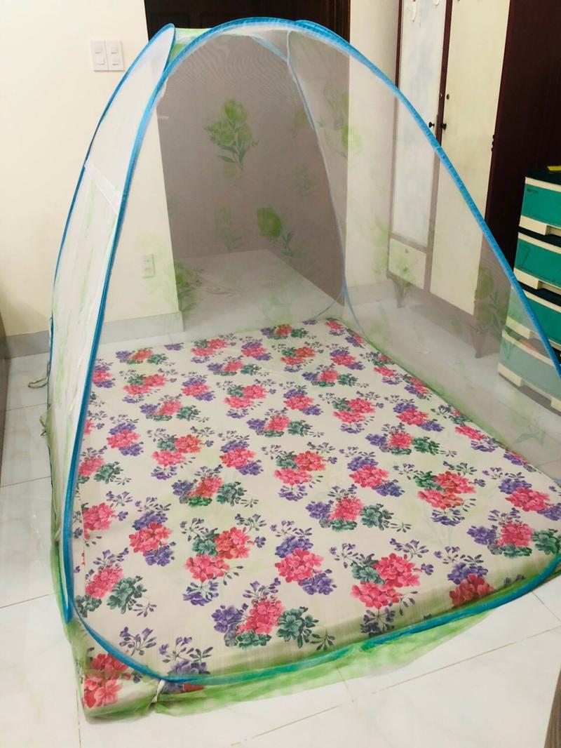 Product Introduction of Mùng tự bung vải voan hoa thái lỗ nhỏ, thoáng mát chống muỗi 2