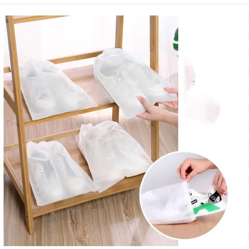 Túi đựng giày đa năng, túi đựng giày du lịch, vài không dệt màu trắng 7