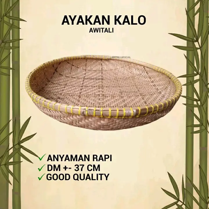 Ayakan Saringan Bambu 37cm Sedang Kalo Bambu Kitchenware