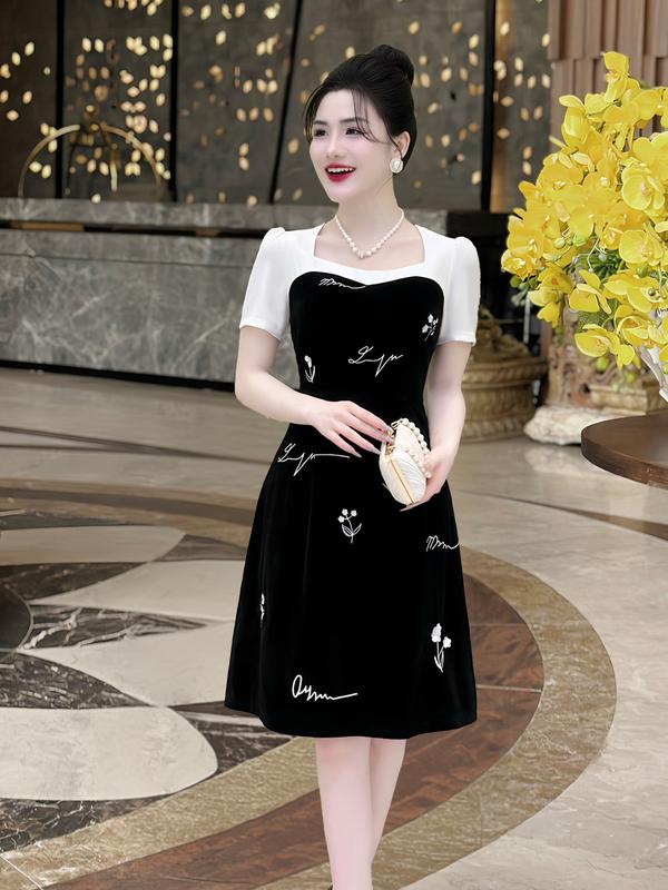   MIỄN SHIP  MDU4379 Váy Mango Ý Cao Cấp – Thanh Lịch Tinh Tế Với Gam Màu Trắng Đen Cùng Họa Tiết Nổi Bật Dành Cho Nữ Women. 