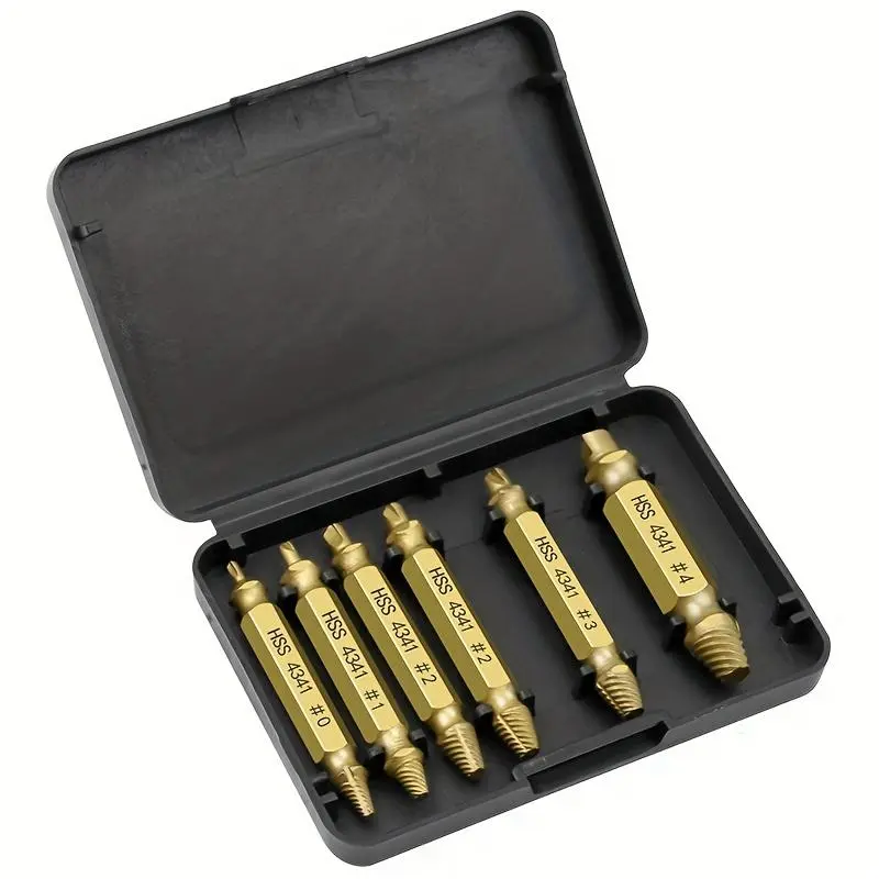 Damaged Screw Extractor Set, Easy Out Bolt Extractor, Stripped Broken Screw Remover, Power Tool Accessories 0