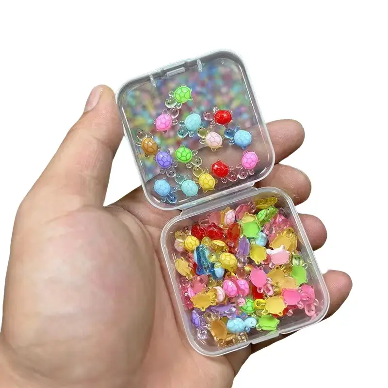 Mini Cartoon Colorful Glowing Little Turtle Toy, Decorative Turtle DIY Accessories