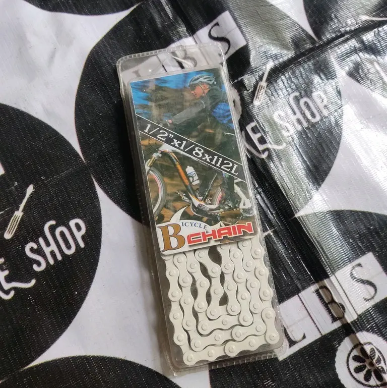 CHAIN RANTAI BCHAIN 410B 112L FIXIE BMX SINGLE SPEED PUTIH 0