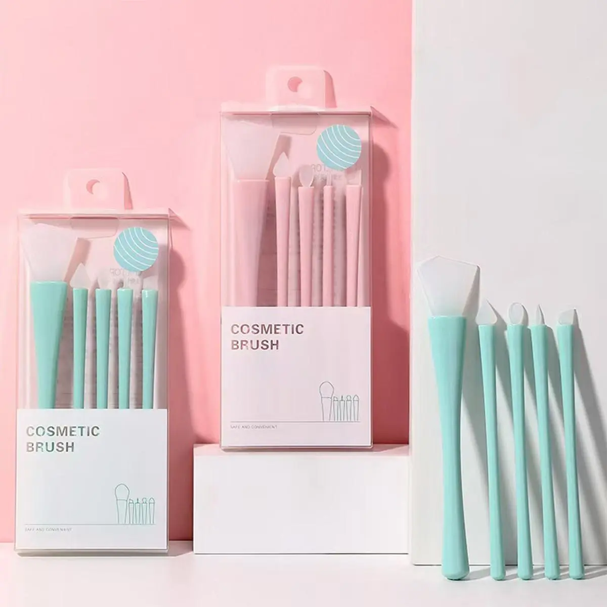 Cosmetic Brush Set, 5 Counts/set Facial Mask Mixing Tools, Professional Beauty Tools for Mixing and Applying Masks and Skin Care Products